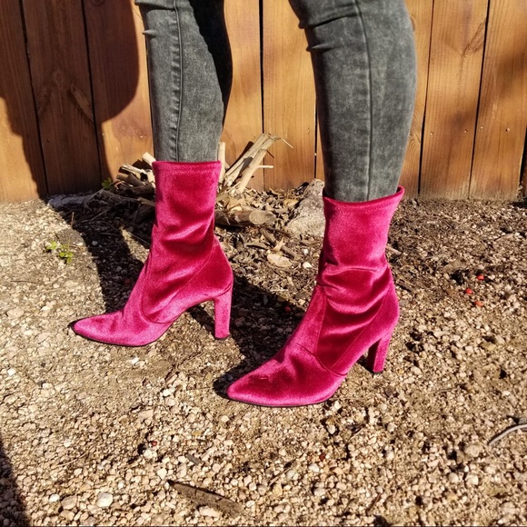 Stuart Weitzman Shoes - Stuart Weitzman Ruby Velvet Booties
